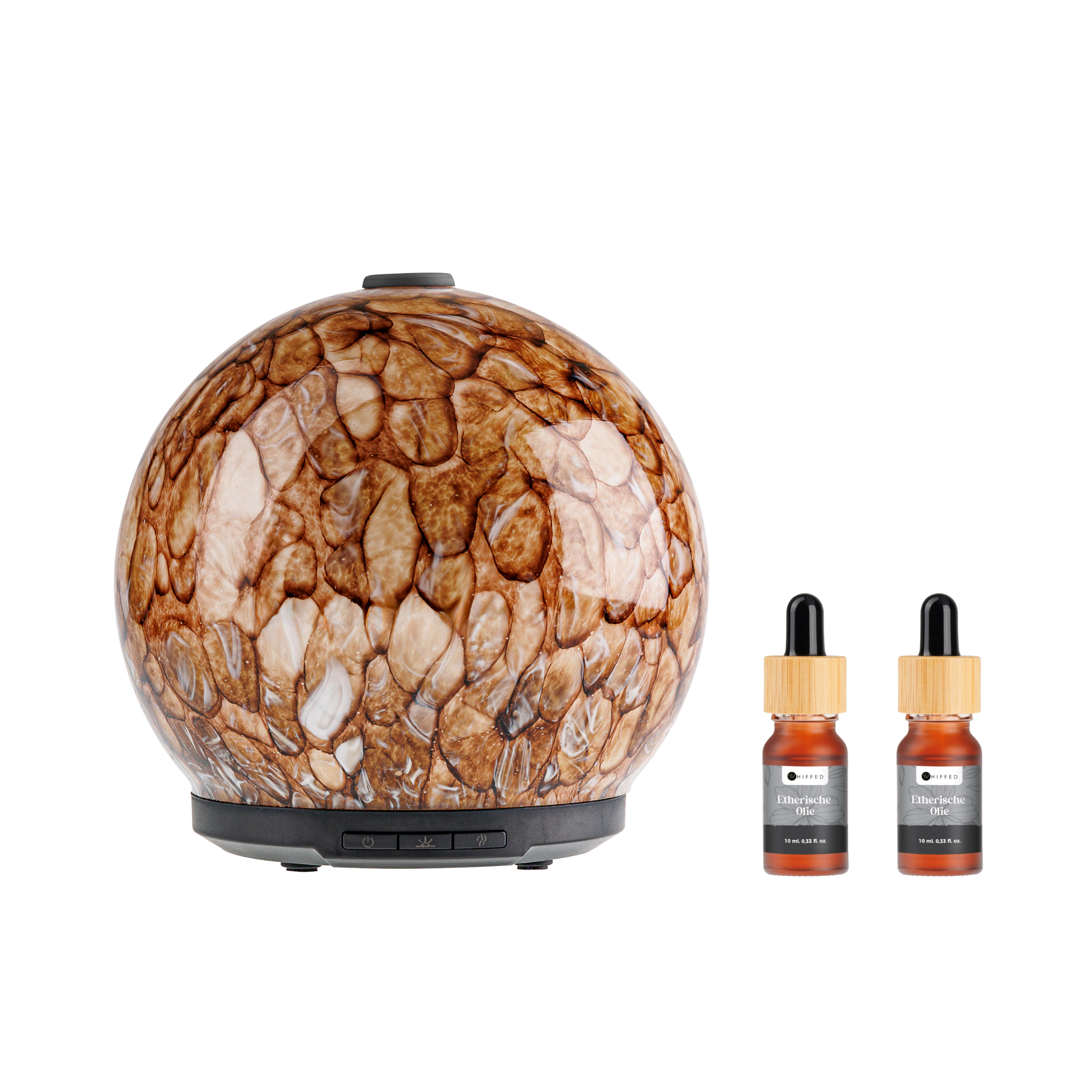 Amber Aroma Diffuser met Keuze 2x Etherische Olie (10ML) - Whiffed